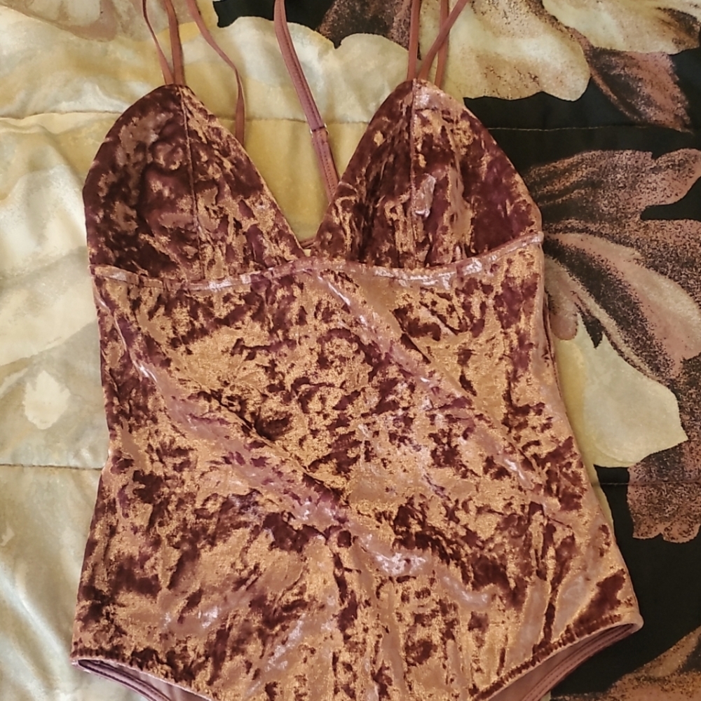 Honey Punch Velvet bodysuit